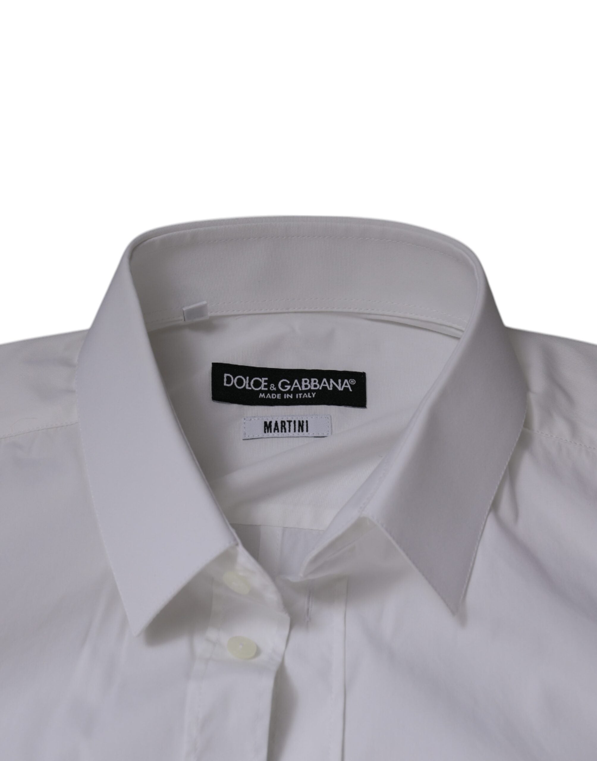 Dolce & Gabbana Beyaz Pamuklu Gömlek MARTINI Slim Fit Erkek